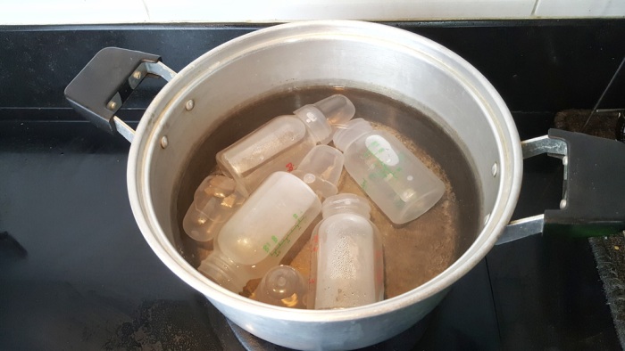 boiling baby bottles