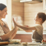 Happy,Loving,Family,Are,Preparing,Bakery,Together.,Mother,And,Child