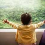 Happy,Excited,Kids,Traveling,By,Train.,A,Two,Years,Old