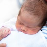 Innocent,Baby,happy,Asian,Baby,Girl,Sleeping,On,Mother,Shoulder,portrait,Of
