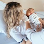 Breast,Feeding,,A,New,Born,Sucking,Mother,Breast.,Above,View